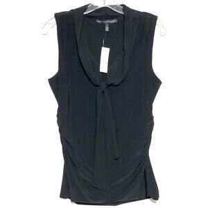 White House Black Market Black Sleeveless Blouse